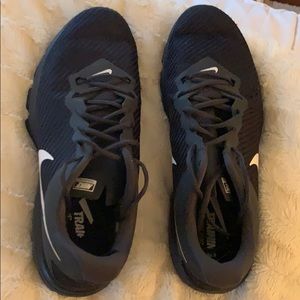 A nice black and white pair of nike air max’s